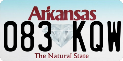 AR license plate 083KQW