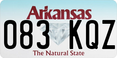AR license plate 083KQZ
