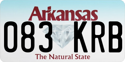 AR license plate 083KRB