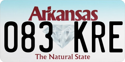 AR license plate 083KRE