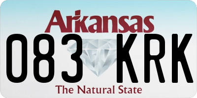 AR license plate 083KRK