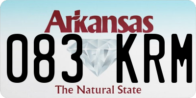 AR license plate 083KRM