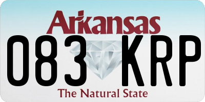 AR license plate 083KRP