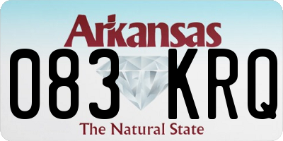 AR license plate 083KRQ