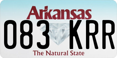 AR license plate 083KRR