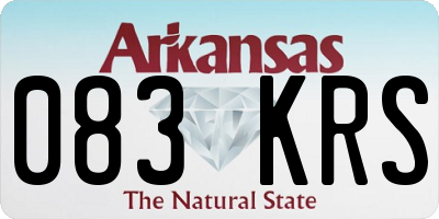 AR license plate 083KRS