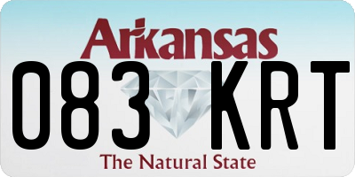 AR license plate 083KRT