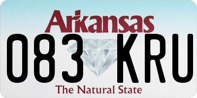 AR license plate 083KRU