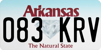 AR license plate 083KRV