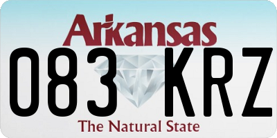 AR license plate 083KRZ
