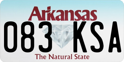 AR license plate 083KSA