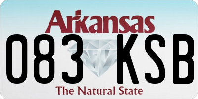 AR license plate 083KSB