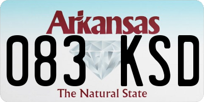 AR license plate 083KSD