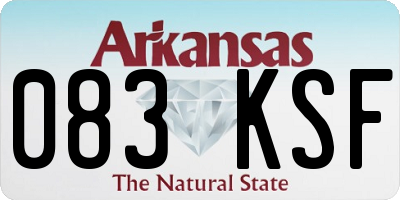 AR license plate 083KSF