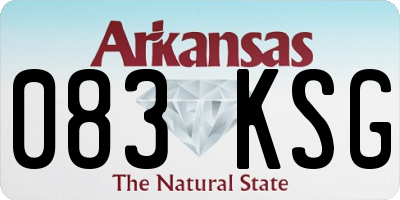 AR license plate 083KSG