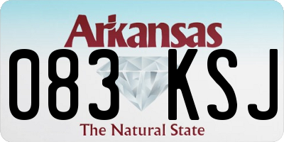 AR license plate 083KSJ