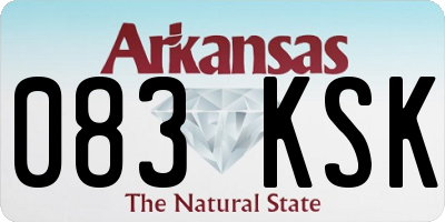 AR license plate 083KSK
