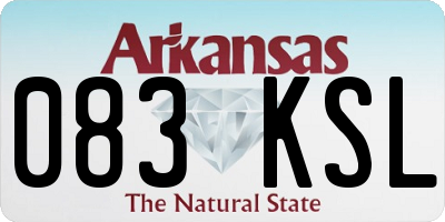 AR license plate 083KSL