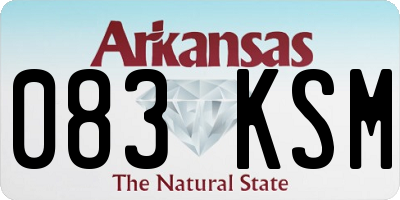 AR license plate 083KSM