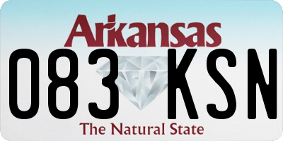 AR license plate 083KSN