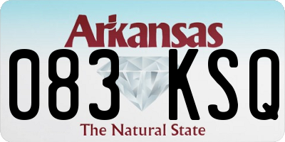 AR license plate 083KSQ