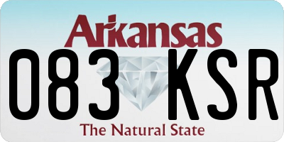 AR license plate 083KSR
