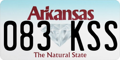 AR license plate 083KSS