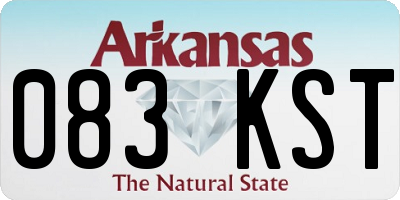 AR license plate 083KST