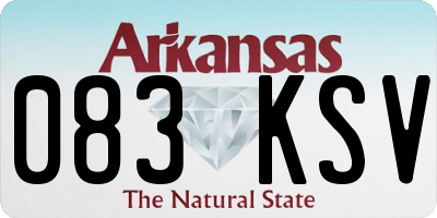 AR license plate 083KSV