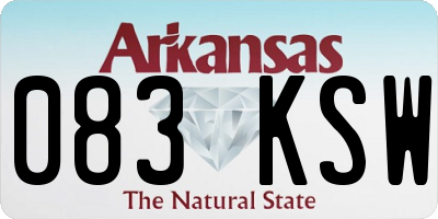 AR license plate 083KSW