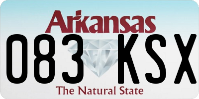 AR license plate 083KSX