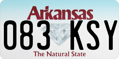 AR license plate 083KSY