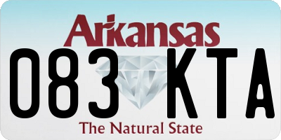 AR license plate 083KTA