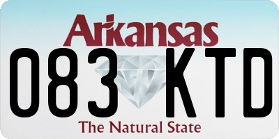 AR license plate 083KTD