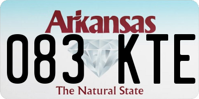 AR license plate 083KTE