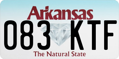 AR license plate 083KTF
