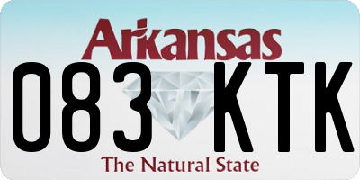 AR license plate 083KTK