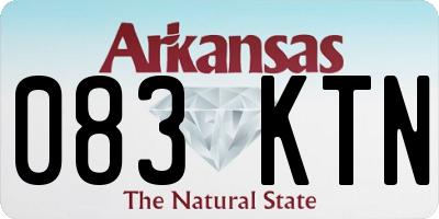 AR license plate 083KTN