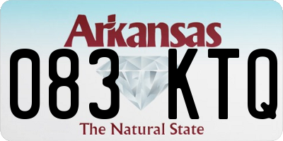 AR license plate 083KTQ