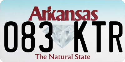 AR license plate 083KTR