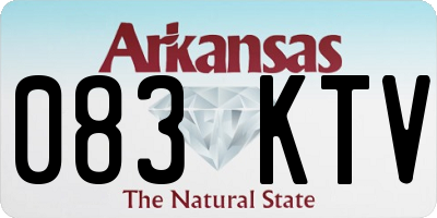 AR license plate 083KTV