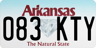 AR license plate 083KTY