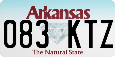 AR license plate 083KTZ