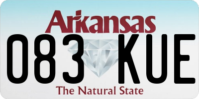 AR license plate 083KUE