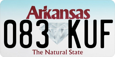 AR license plate 083KUF