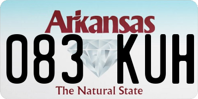 AR license plate 083KUH