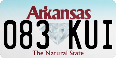 AR license plate 083KUI