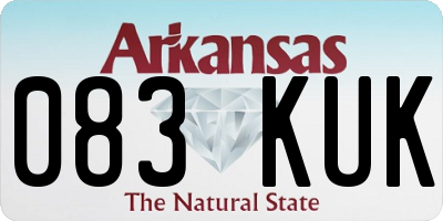 AR license plate 083KUK