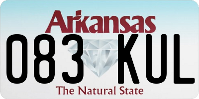 AR license plate 083KUL