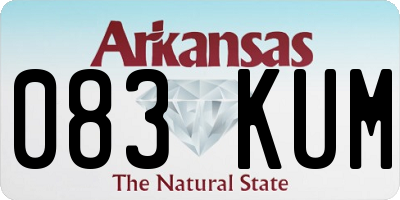 AR license plate 083KUM
